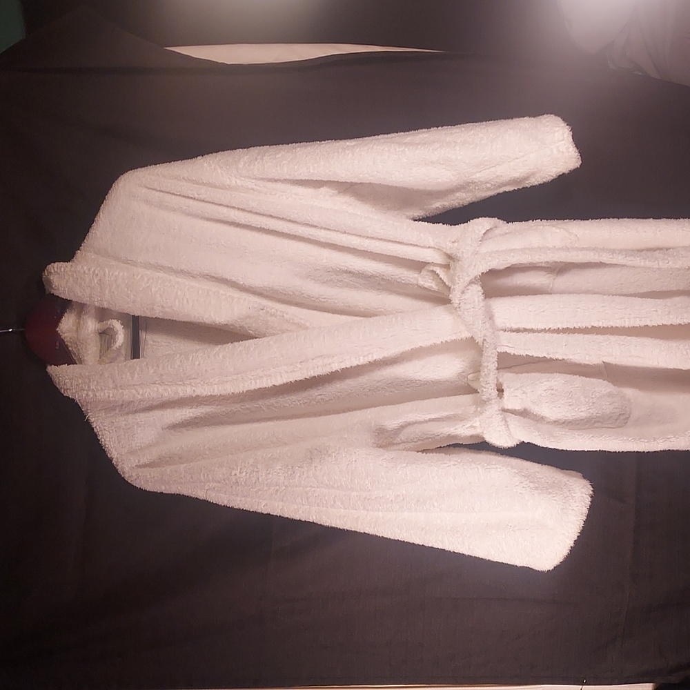 Megasoft by  Kassatex white terrycloth bathrobe